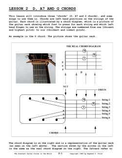 LESSON 2 D, A7 AND G CHORDS