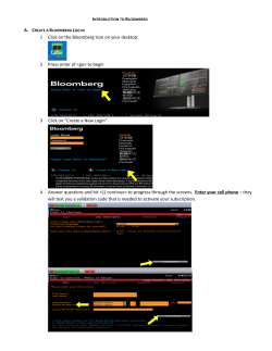 Introduction to Bloomberg