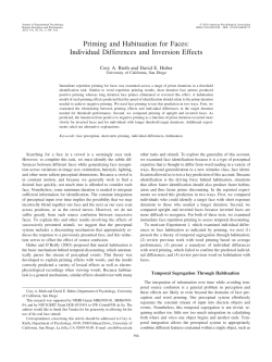 Priming and Habituation for Faces: Individual Differences and