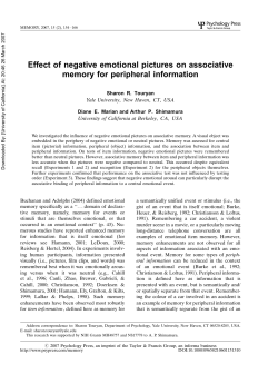 Effect of negative emotional pictures on associative memory for