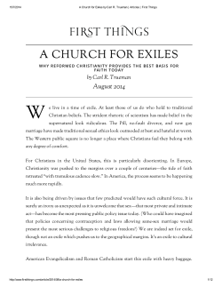 A Church For Exiles - Adoration United Reformed Church in Vineland