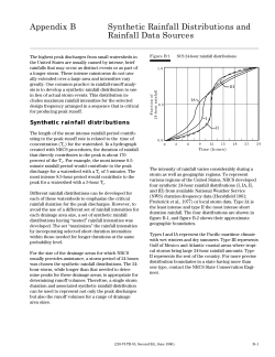 Appendix B Synthetic Rainfall Distributions