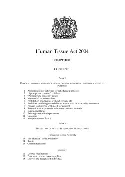 Human Tissue Act 2004