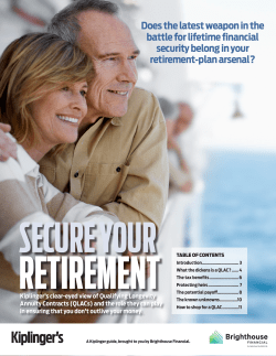 Kiplinger QLAC Guide - Brighthouse Financial