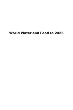 World Water and Food to 2025: Dealing with Scarcity