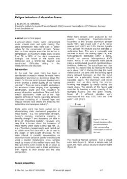 Fatigue behaviour of aluminium foams - Helmholtz