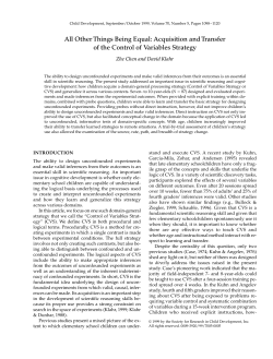 All Other Things Being Equal: Acquisition and