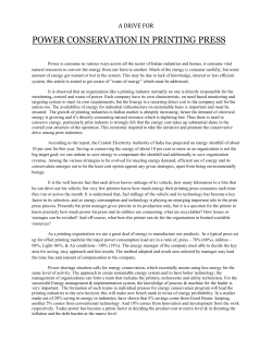 power conservation in printing press - WAN-IFRA