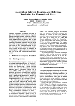 Cooperation between pronoun and reference resolution for