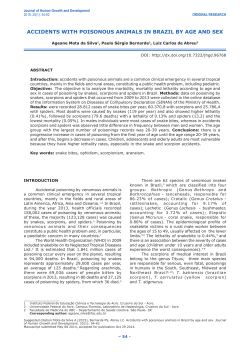 Accidents with poisonous animals in Brazil by age and sex