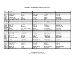 Correlation of Leveled Readers to Houghton
