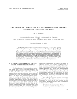 the anthropic argument against infinite past and the eddington