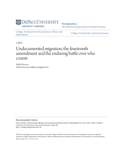Undocumented migration, the fourteenth amendment and the