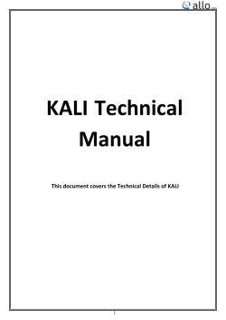 KALI Technical Manual