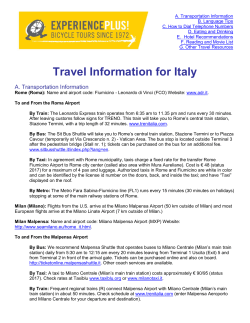 Travel Information for Italy