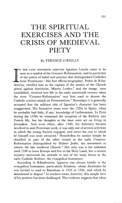 The Spiritual Exercises and the Crisis of Medieval Piety