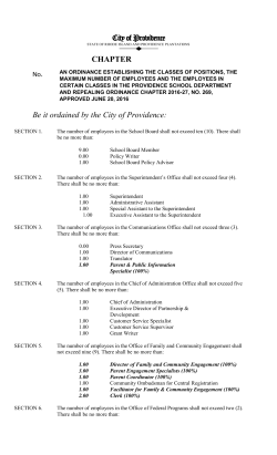 Ordinance Printout