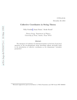 Collective Coordinates in String Theory