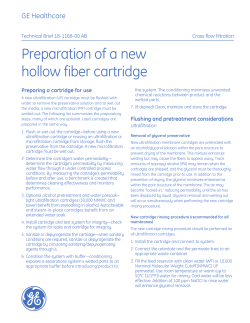 Preparation of a new hollow fiber cartridge