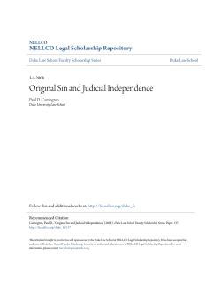 Original Sin and Judicial Independence