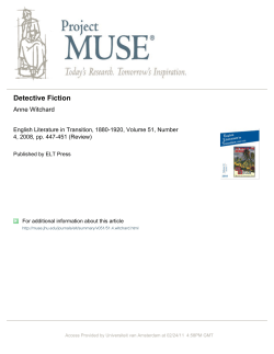 ReadAnne Witchard`s review of it inEnglish Literature in Transition