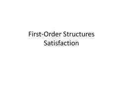 First-Order Structures Satisfaction - Rose