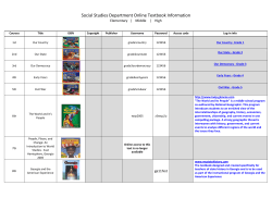 Social Studies Department Online Textbook Information