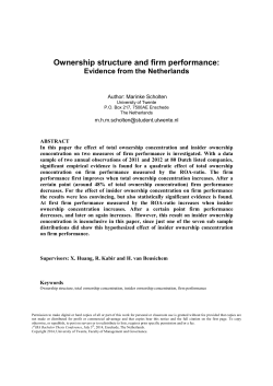 Ownership structure and firm performance