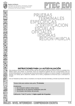 instrucciones para la autoevaluaci&oacute;n