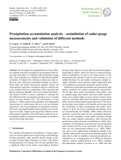 Precipitation accumulation analysis &ndash; assimilation of radar