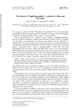 The rhetoric of `Signifying nothing`: a rejoinder to