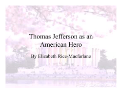 Elizabeth Rice Macfarlan Jefferson as an American Hero