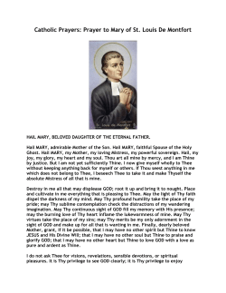 Catholic Prayers: Prayer to Mary of St. Louis De