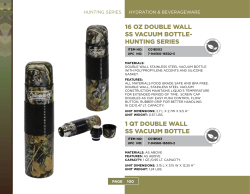 16 oz double wall ss vacuum bottle- hunting series 1 qt