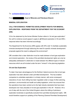 Call for evidence for permitted development rights for mineral
