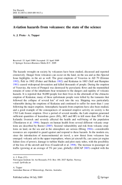 Aviation hazards from volcanoes: the state of the science