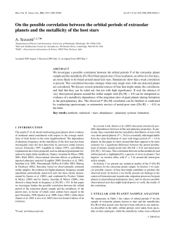 On the possible correlation between the orbital periods of extrasolar