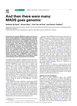 And then there were many: MADS goes genomicq
