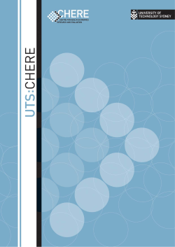 CHERE Working Paper 2007/11 - University of Technology Sydney