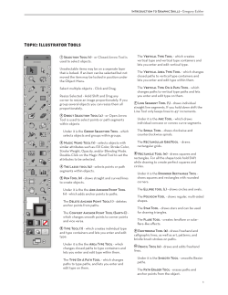 Topic: Illustrator Tools
