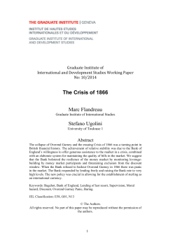 The Crisis of 1866 - Graduate Institute Repository