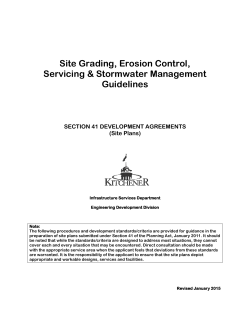 Site Grading, Erosion Control, Servicing