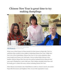 Chinese New Year is great time to try making dumplings