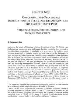 chapter nine conceptual and procedural information for verb tense