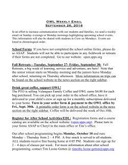 OWL Weekly Email 9-26
