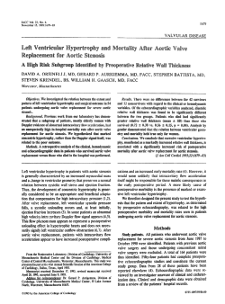 Left ventricular hypertrophy and mortality after aortic valve