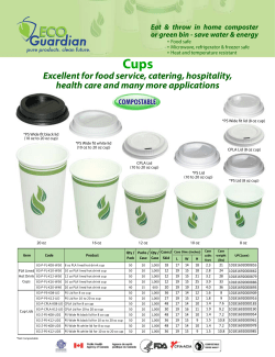 Cups Excellent for food service, catering, hospitality