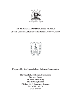 Constitution of the Republic of Uganda