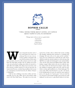 Sophie Calle - Sheila Heti