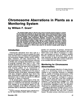 Chromosome Aberrations in Plants as a Monitoring